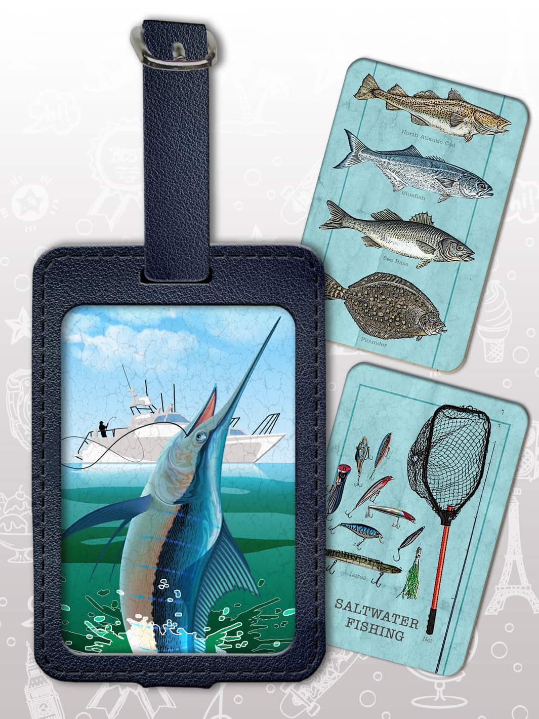 Bag Tag Set - Saltwater Fishing