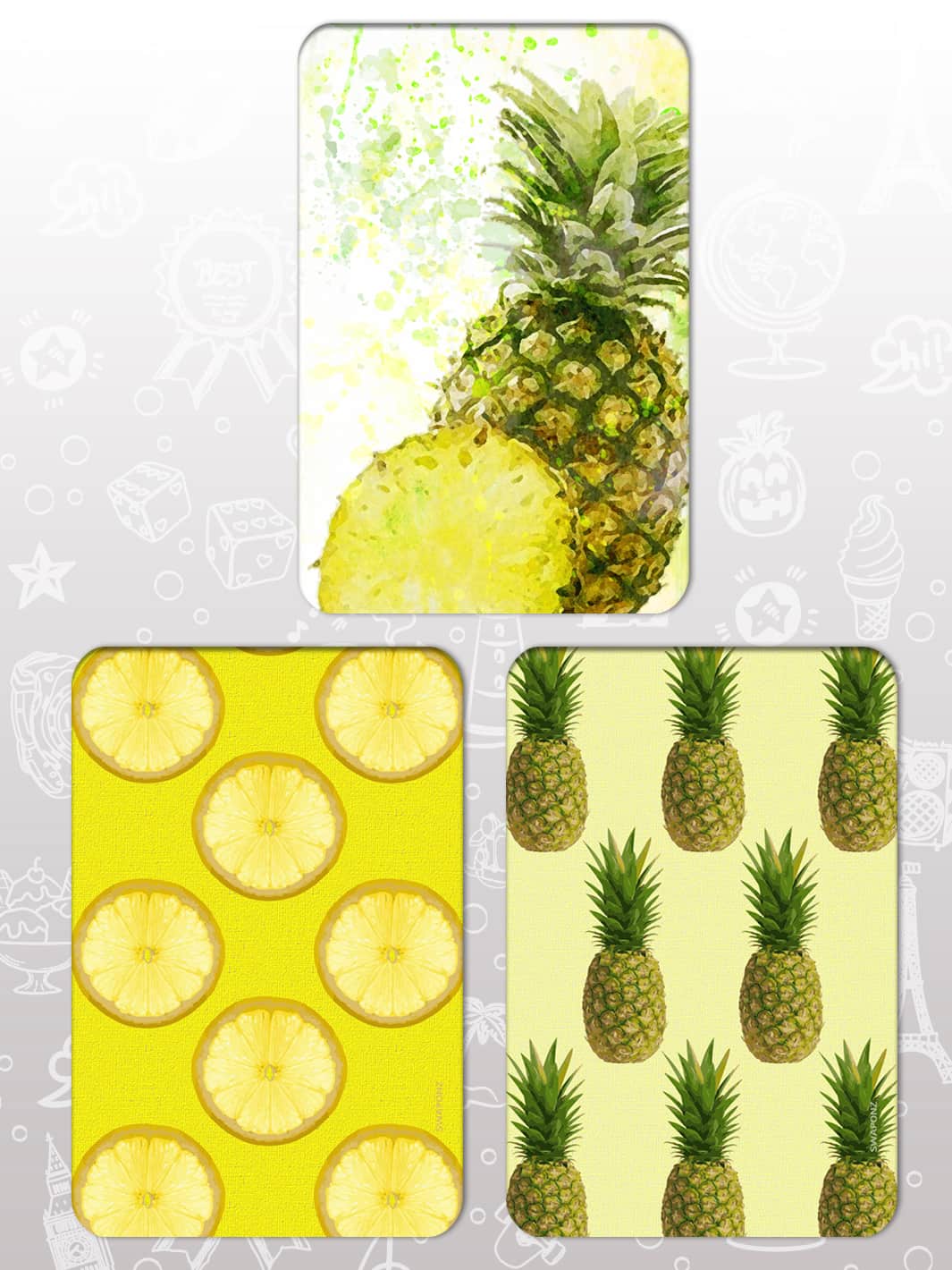 Bag Tag Swap Pack - Pineapple