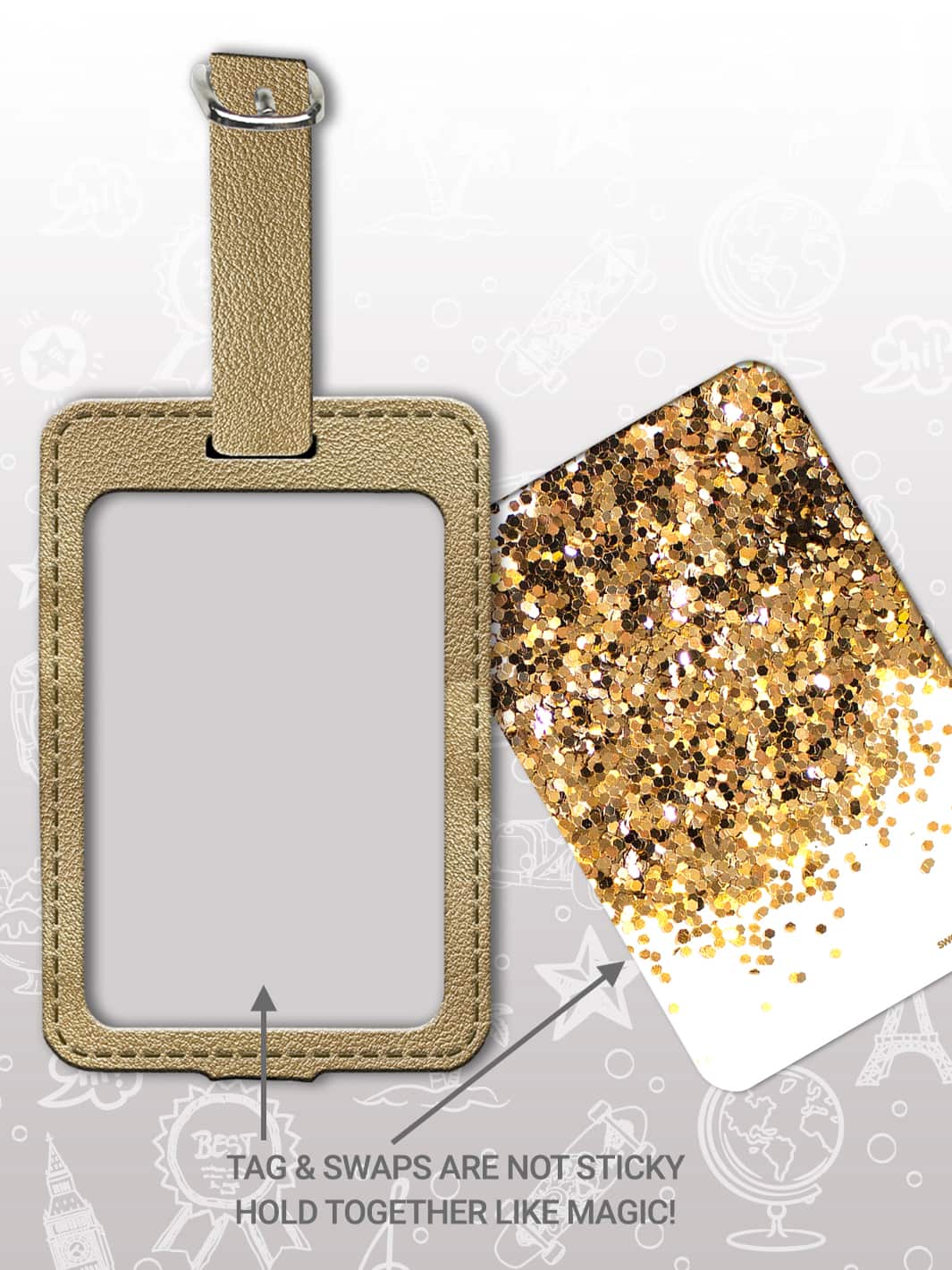 Bag Tag Set - Glitters