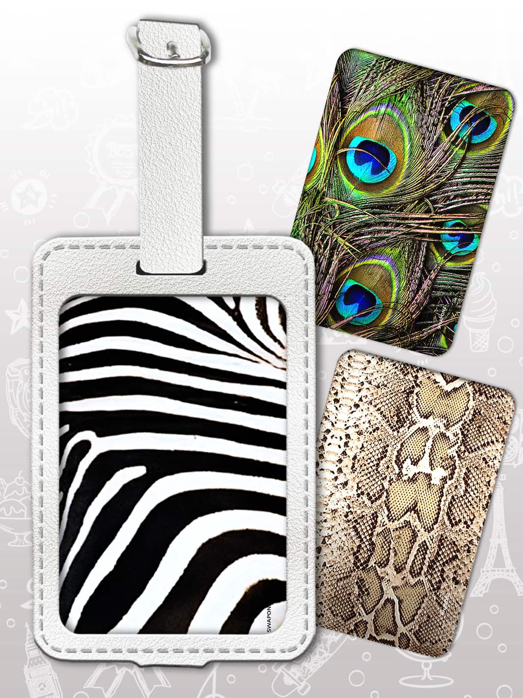 Bag Tag Set - Peacock