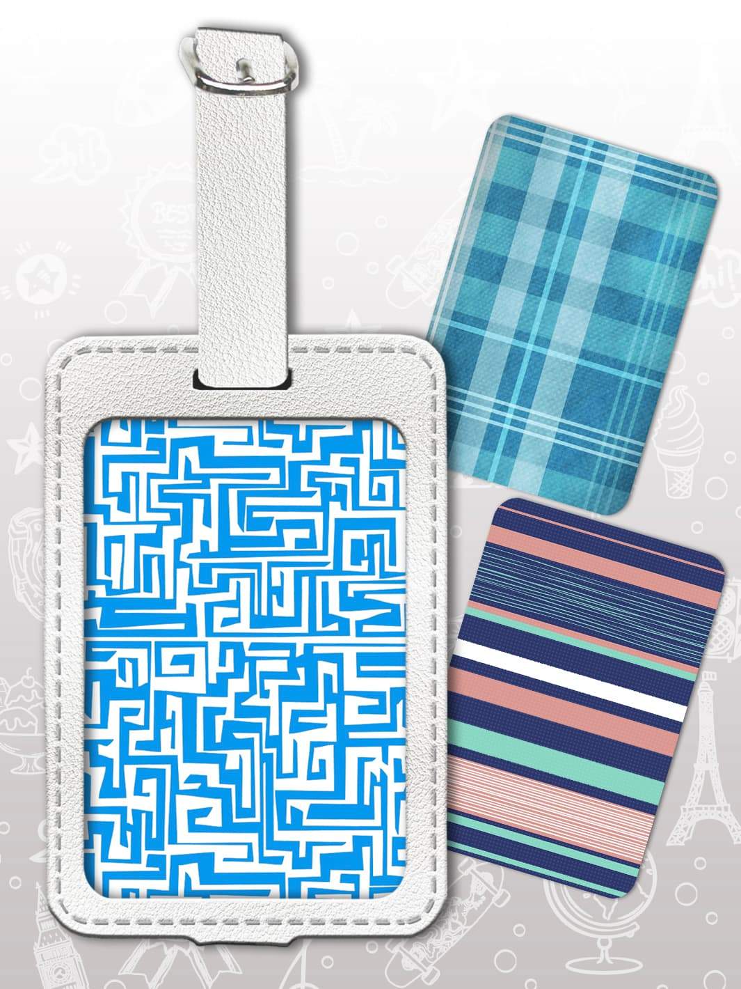 Bag Tag Set - Blue Style