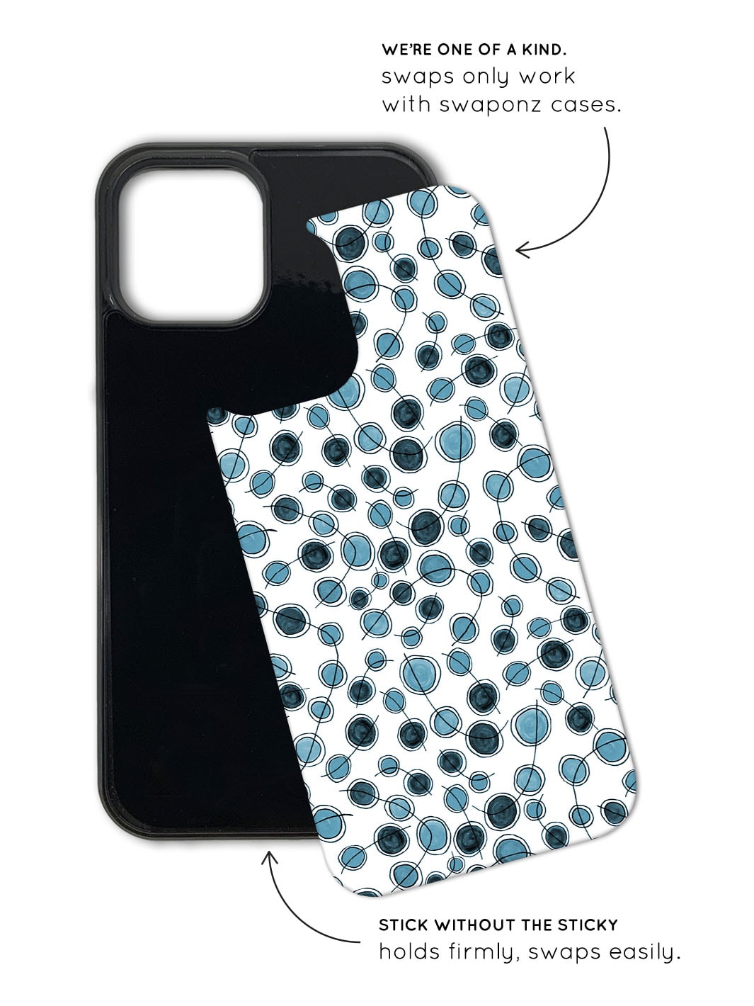 Phone Case Set - Bubbles & Flowers