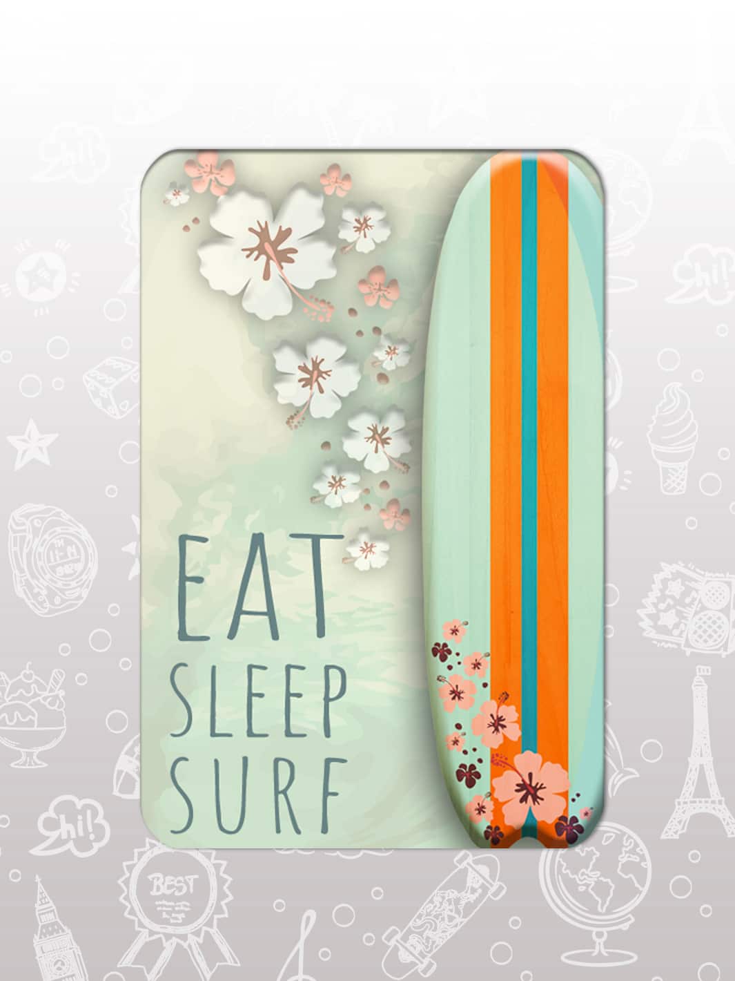 Bag Tag Set - Surf